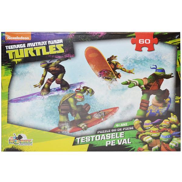 Puzzle 60 piese Testoasele pe val