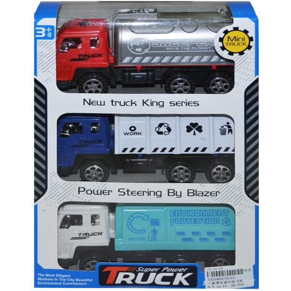 Set 3 Camioane in cutie