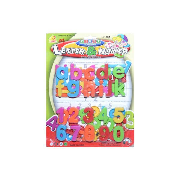 Set Litere + Cifre magnetice mici pe placa