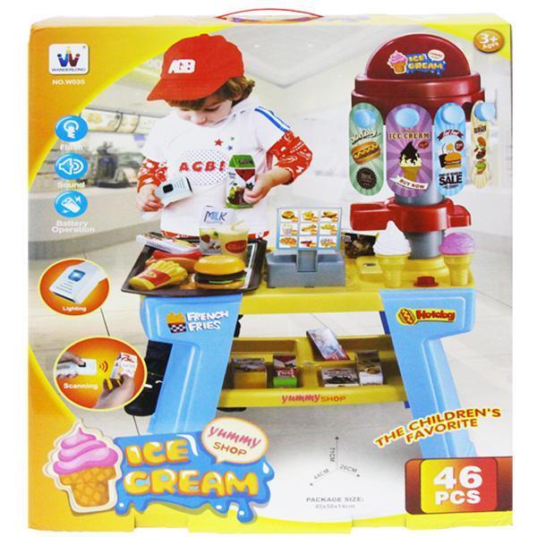 Set Magazin de inghetata cu baterii 46 piese