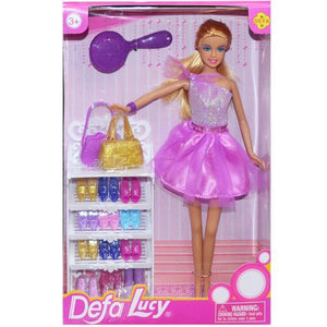 Set Papusa cu pantofi si accesorii