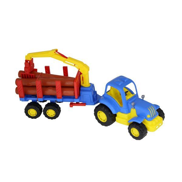 Tractor HARDY cu remorca si lemne 47cm - POLESIE