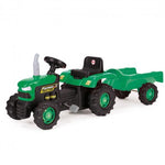 Tractor cu pedale si remorca din plastic - Dolu