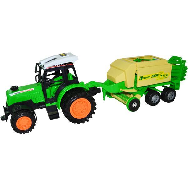 Tractor cu presa de baloti