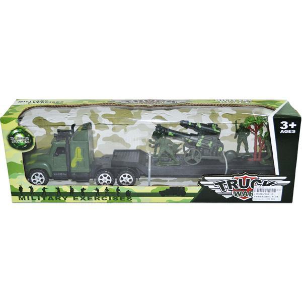 Trailer armata cu tun si soldati