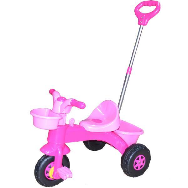 Tricicleta cu maner My First Trike roz - Dolu